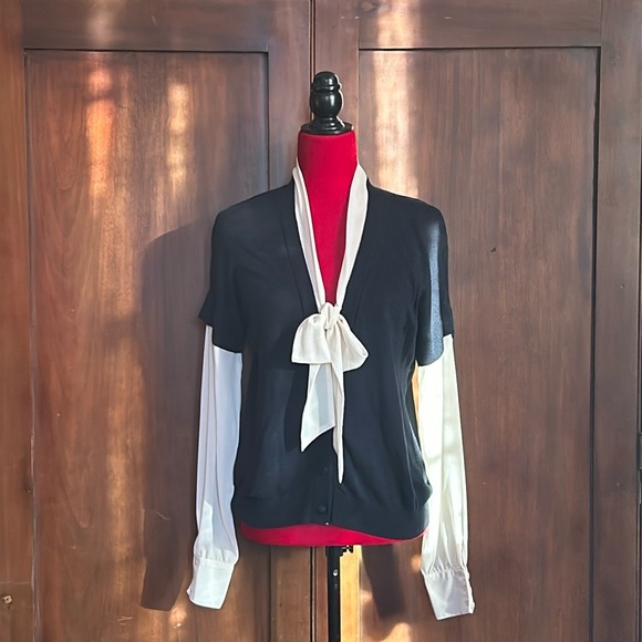 Cashmere Blend Layered Sweater Blouse S - Picture 1 of 7